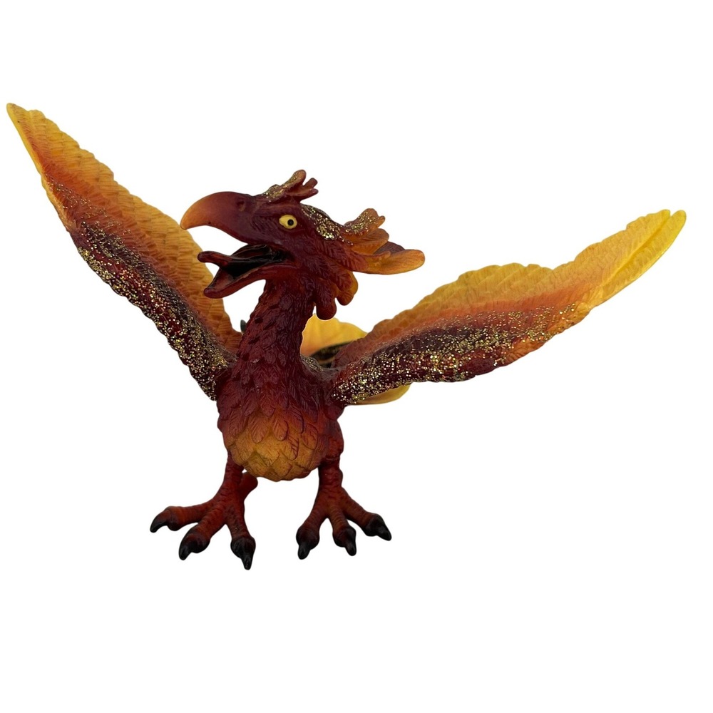 Schleich Bayala Phoenix Mythical‎ Creature Red Orange Gold Glitter Figure 70200